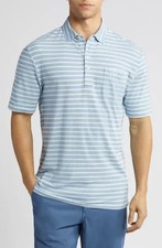 johnnie-O Original 4-Button Polo - Matthis Stripe Coastal picture