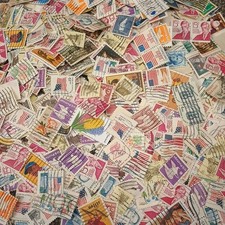 1,000+ U.S. Postage Stamps Lot Canceled Off Paper ~1930-1980s Buy 2 get 3rd Free picture