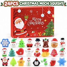 24PCS Christmas Mochi Squishy Squeeze Ball Stress Reliever Perfect Holiday Gift picture