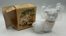Vintage 1970s Avon Little Lamb Topaze Cologne .75 oz Full Milk Glass Box picture
