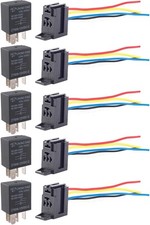 Car Heavy Duty Relay Switch 12V 30A SPDT 5Pin Wire Socket Plug Harness Waterp... picture