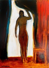 Michel Suret-Canale - Schehérazad - original oil painting on canvas 58 cm x 78 cm picture