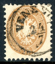 Austria 1864 First Issues 15 Soldi Yellow Brown Perf 9½ Scott #24 VFU I726 picture