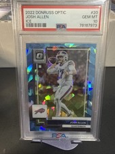 2022 Panini Donruss Optic - Josh Allen #20 Ice Prizm /15 picture