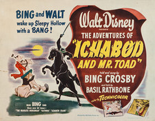 1949 Walt Disney The Adventures Of Ichabod And Mr Toad Movie Poster 11X17 🎃🍿 picture
