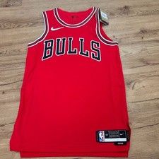 New Nike NBA Chicago Bulls Icon Red Authentic Blank Jersey Size Small 40 +2 picture