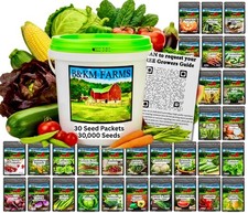 30,000+ Non-GMO Heirloom Seed Kit - 30 Fruit & Vegetable Varieties for Gardeners picture