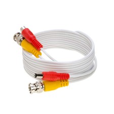 Siamese Cable CCTV Security Camera BNC DC Power/Video Wire Black/White Pack LOT picture