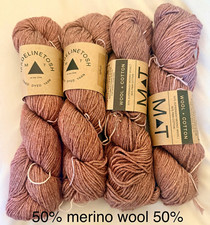 Madelinetosh Wool + Cotton Hand Dyed Yarn Saffron Merino/Cotton Worsted Skein picture