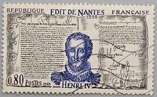 France 1969 Edict of Nantes Henri IV 0.80F Used Commemorative Stamp picture