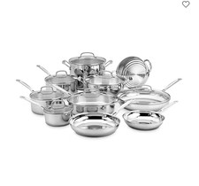 Cuisinart Chef's 17pc Stainless Steel Cookware Set Pots Pans 77-17N picture