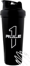 Rule 1 (R1) Proteins - Premium Leakproof Shaker Bottle - Black, 25oz (700ml) picture