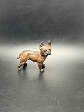Vintage Cold Painted Bronze French Bulldog metal dog picture