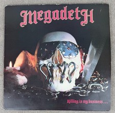 Megadeth Killing Is My Business LP 1985 Combat MX 8015 Camo Label Insert picture
