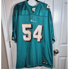 Vintage Miami Dolphins Zach Thomas 54 Puma football sports mesh jersey mens 2X picture