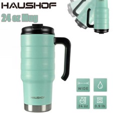 HAUSHOF 24oz Stainless Steel Travel Mug Double Wall Vacuum Insulated Tumbler Cup picture