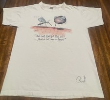 Vintage 90s Far Side Gary Larson T Shirt Funny Mosquito Cartoon Humor Tee Large picture
