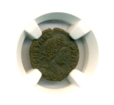 Roman Empire Constans AD 337-350 AE4 BI Nummus Trier - Graded by NGC Ch AU picture