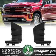 Left & Right Front Bumper Cover Trim Molding For 2019-2022 Chevy Silverado 1500 picture