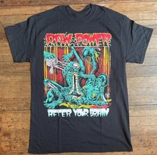 Vtg Raw Power Band Gift For Fans Heavy Cotton Black Full Size Unisex Shirt CM176 picture