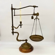 Italian Chapman Weight Scale & Candle Holder picture