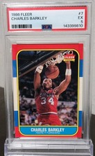 1986 Fleer Charles Barkley Rookie Card #7 PSA 5 Iconic Philadelphia 76rs HOF RC picture
