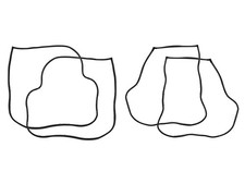 1965-68 Galaxie Door Seals 4dr Sedan LH RH Front Rear Weatherstrip New picture