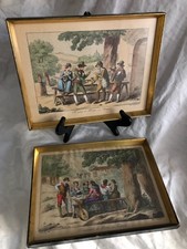 1815 Bartolomeo Pinelli Pair of Roma Vintage Hand Colored Etching Prints picture