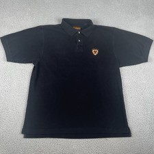 Ariat Polo Shirt Mens Large Black Short Sleeve Embroidered Logo Cotton Pique picture