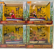 Aquarium Ornament: Vintage Penn-Plax O-87 Pirate in Boat - Air-Powered NOS picture