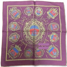 HERMES Petit Carre 45 LES ARMES DE PARIS Silk Scarf Multicolor W/Tags No Box Use picture
