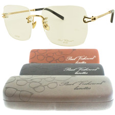 NEW PAUL VOSHERONT PV618 C2 23KGP Gold Rectangle Rimless Optical Frame Eyeglass picture