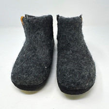 Glerups Women’s Gray Felted Wool Bootie Slippers Slip-On Rubber Sole EU 38 picture