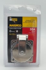 Marinco 303SSEL-B 30A 125V Stainless Steel Shore Power Inlet Easy Lock New picture