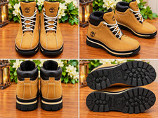 Timberland Men’s Wheat Leather Hiker Ankle Boots Lace-Up Round Toe 7 M picture