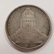 1913-E German States Saxony Albertine 3 Mark Silver .4823 ASW - KM1275 - Q5563 picture