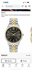 Men's Classic Two-Tone Stainless Steel Bracelet Watch 41mm picture