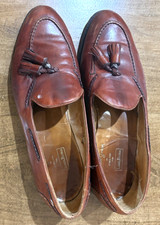Vtg Edward Green 184 Last Belgravia Tassel Loafers Louis Boston Brown Mens 9 D picture