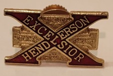 Vintage Excelsior Henderson Motorcycle Lapel Pin picture