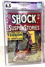 Shock SuspenStories #18 1954-EC Comics Rare Final Issue CGC Graded Golden Age picture