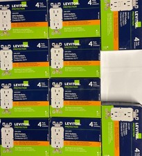 40PCS LEVITON GFNT1-4W 15A GFCI OUTLET WH NEW ( these are not tamper resistant) picture