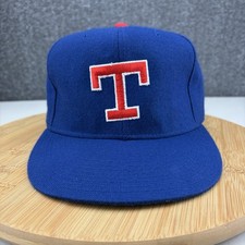 VTG 1991-92 Texas Rangers Hat Cap Sz 7 1/2 New Era Blue Wool Pro Model Diamond picture