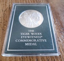 RARE 1997 Tiger Woods Eyewitness Coin Sterling .925 Franklin Mint 