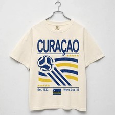 [COLECTION] Retro Curacao Soccer Shirt, Vintage Curacao Flag Football Fan Tee picture