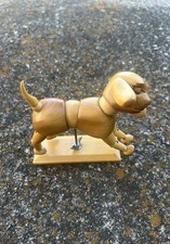 VINTAGE MCM WOODEN ARTICULATED POSABLE DOG STATUE  - Model For Artists  picture