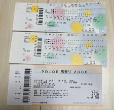 PRIDE Fighting Championship Tickets 2004-2006 Set, MMA Sports Event Pass picture
