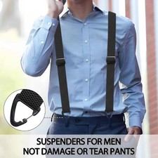 Suspenders for Men Heavy Duty, X Shape Back Hidden Suspender 1.5