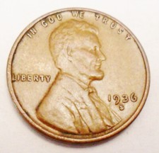 1936 S Lincoln Wheat Cent / Penny  AVE CIRCULATED  **FREE SHIPPING** picture