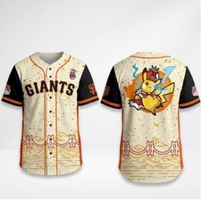 HOT SALE 2026 San Francisco Baseball Worlds Night Pikachu Inspired Fan Jersey picture