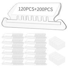 Hanging File Folder Tabs, 120 Pcs File Folder Tabs and 200 Pcs Inserts, File Tab picture